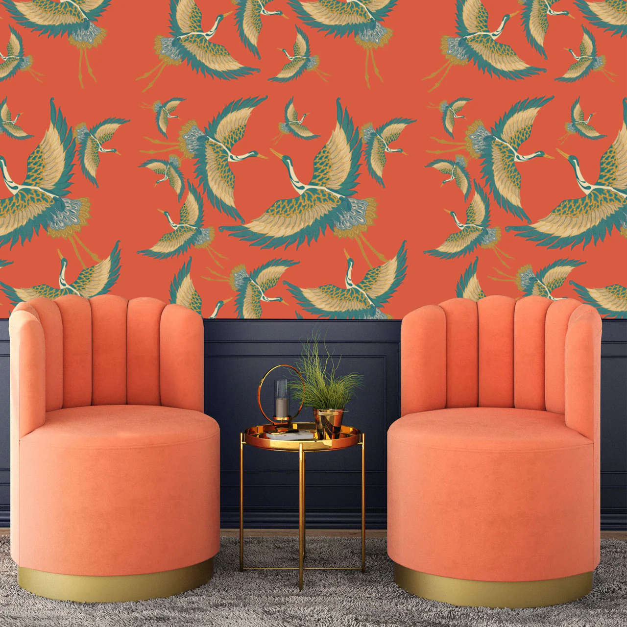 Pachamama Coral Wallpaper Sample - Image 3