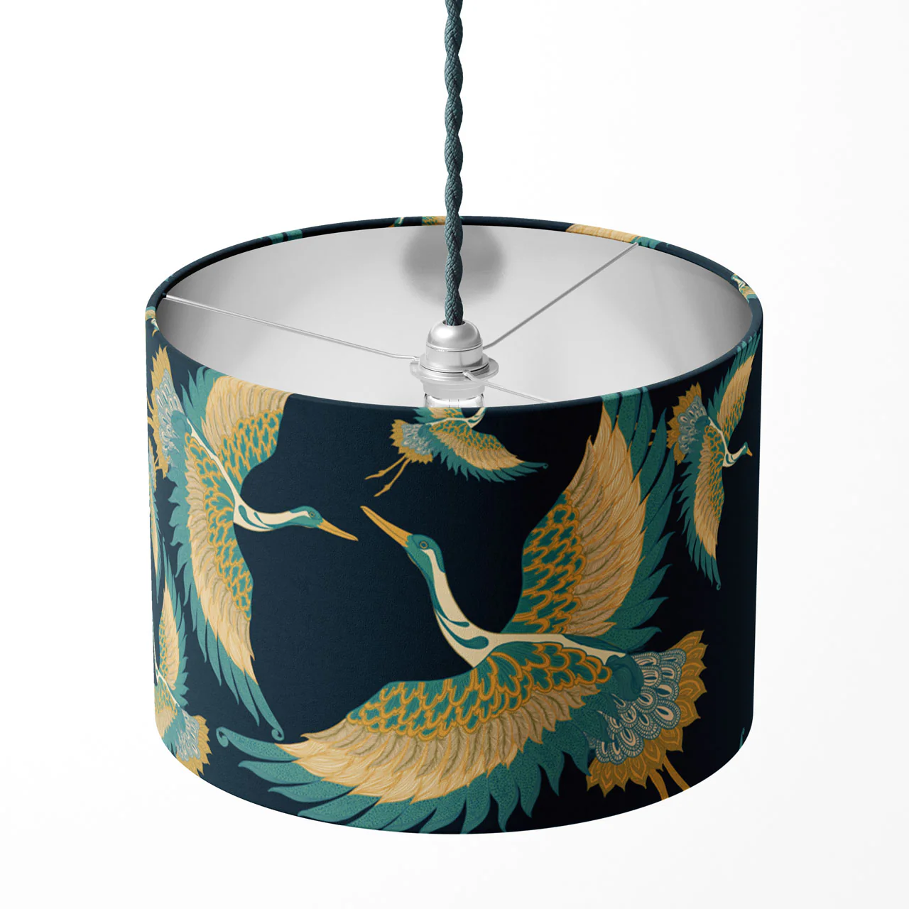 Pachamama Indigo Drum Lampshade - Image 4