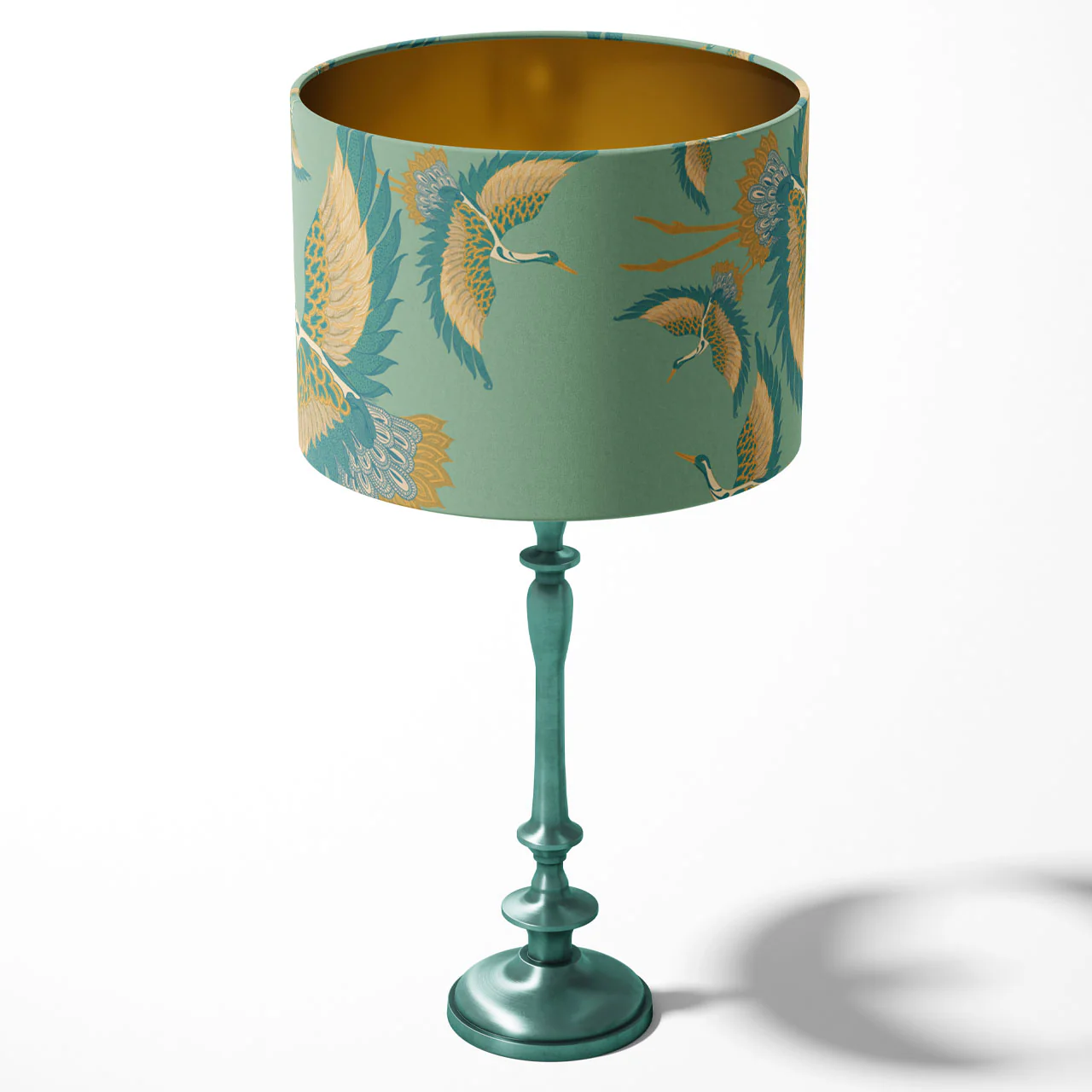Pachamama Mint Drum Lampshade - Image 2