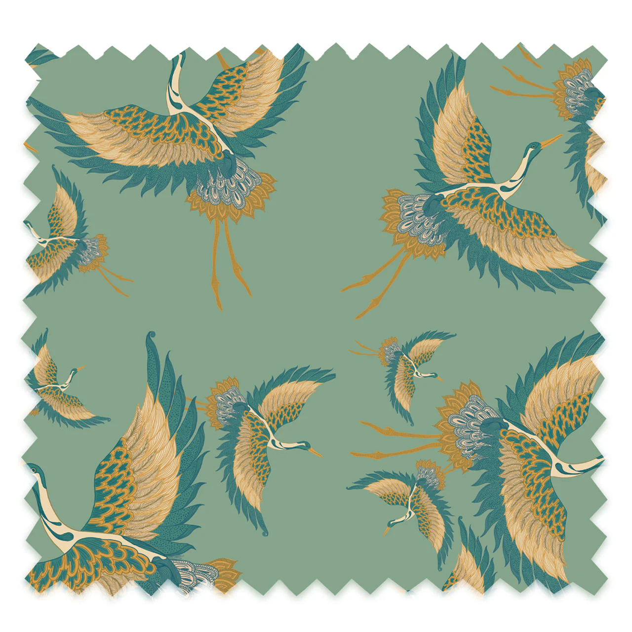 Pachamama Mint Velvet Fabric - Image 2
