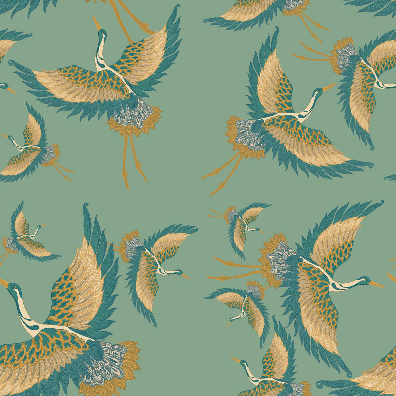 Pachamama Mint Wallpaper Sample