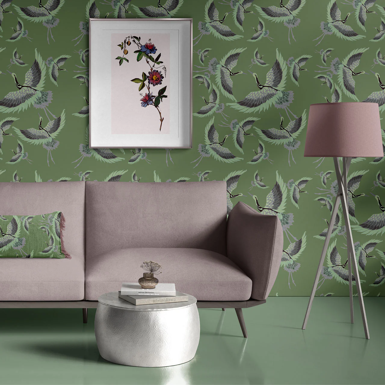Pachamama Olive Wallpaper Sample - Image 3