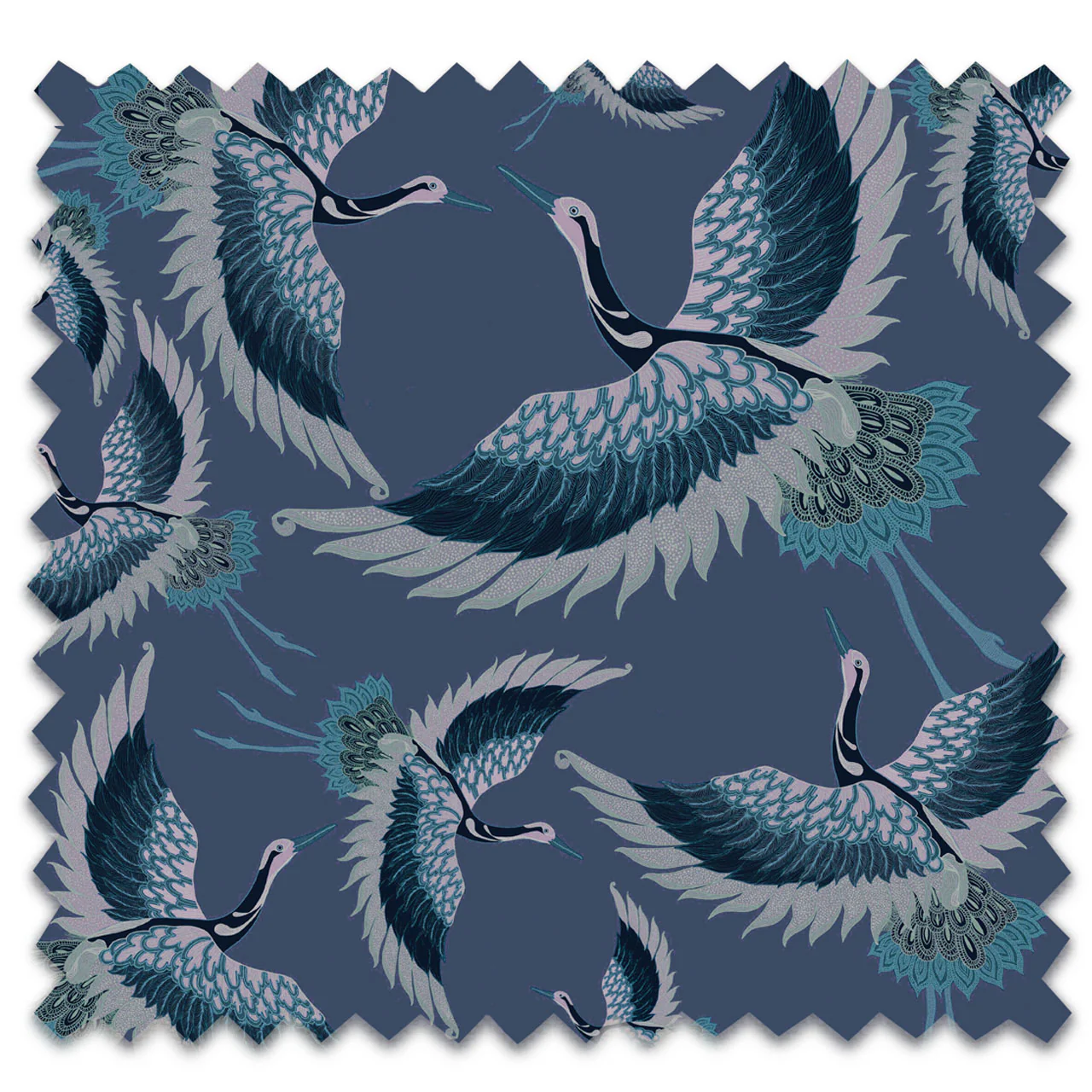 Pachamama Prussian Velvet Fabric - Image 2