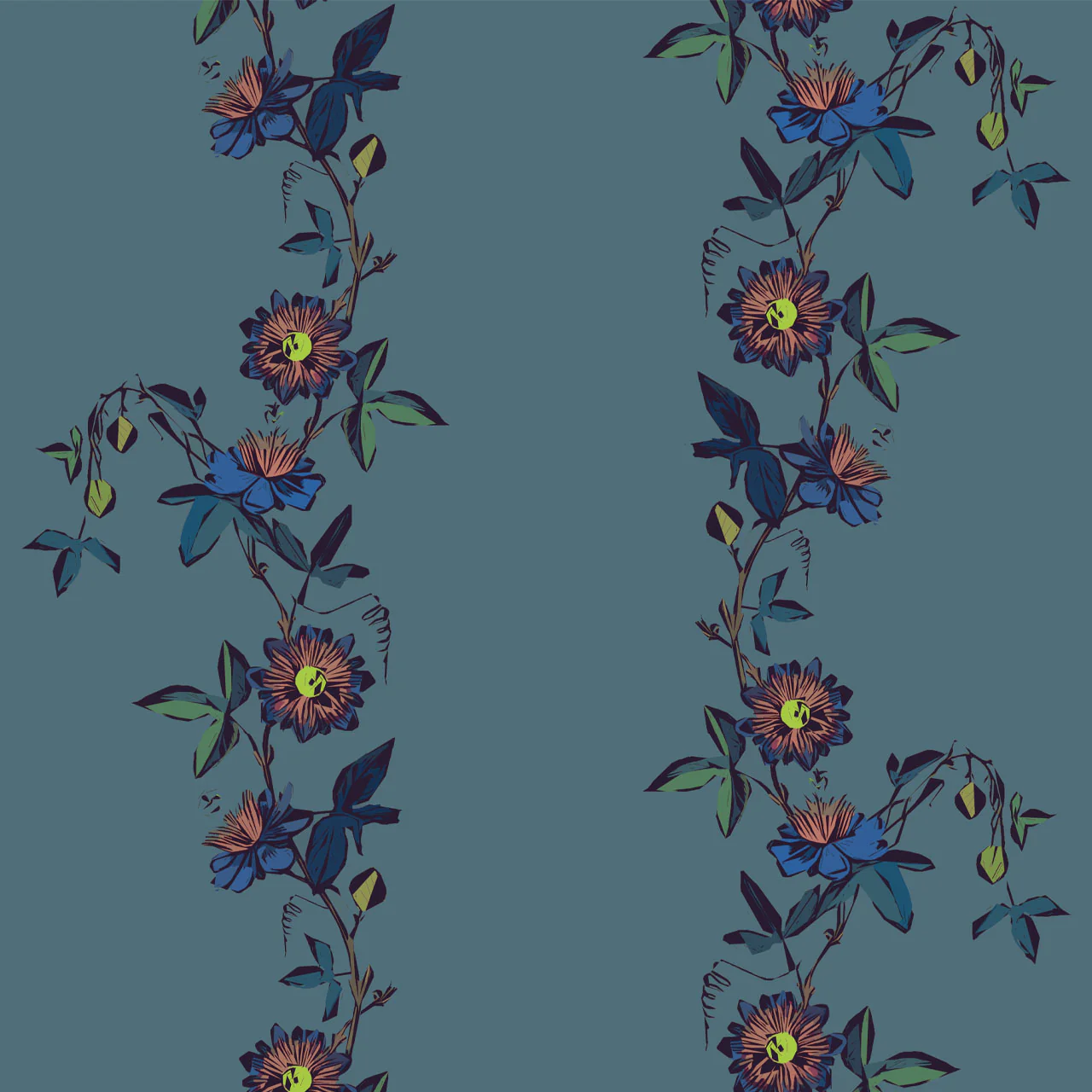Passion Flower Steel Wallpaper - Image 3