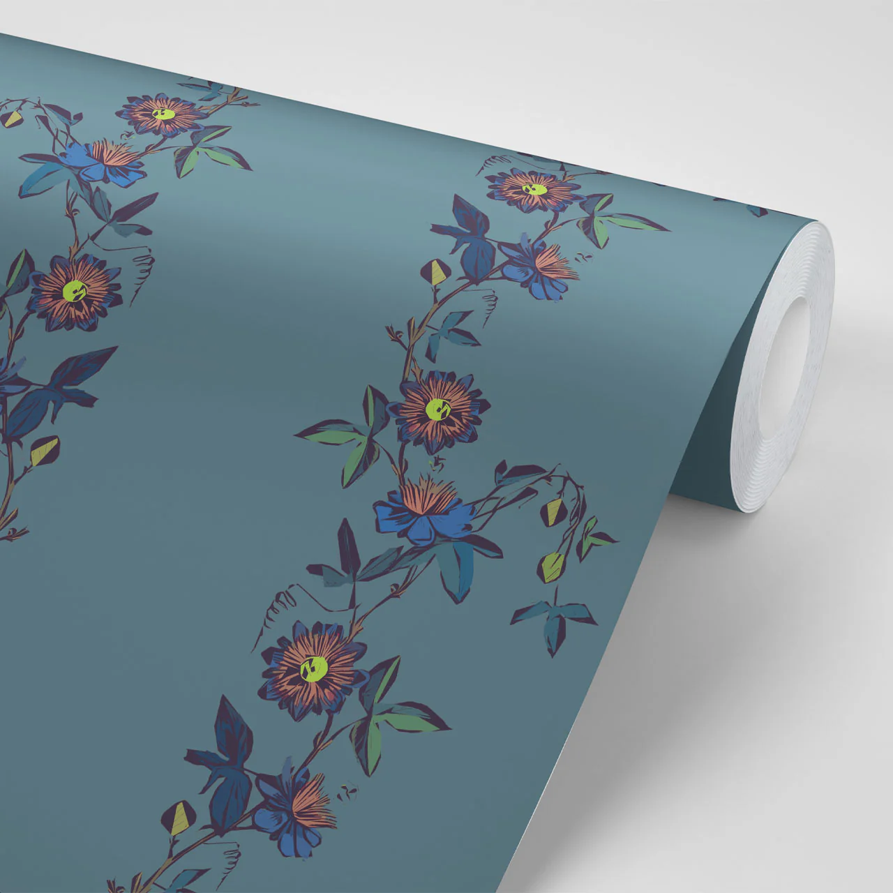 Passion Flower Steel Wallpaper Sample - Image 2
