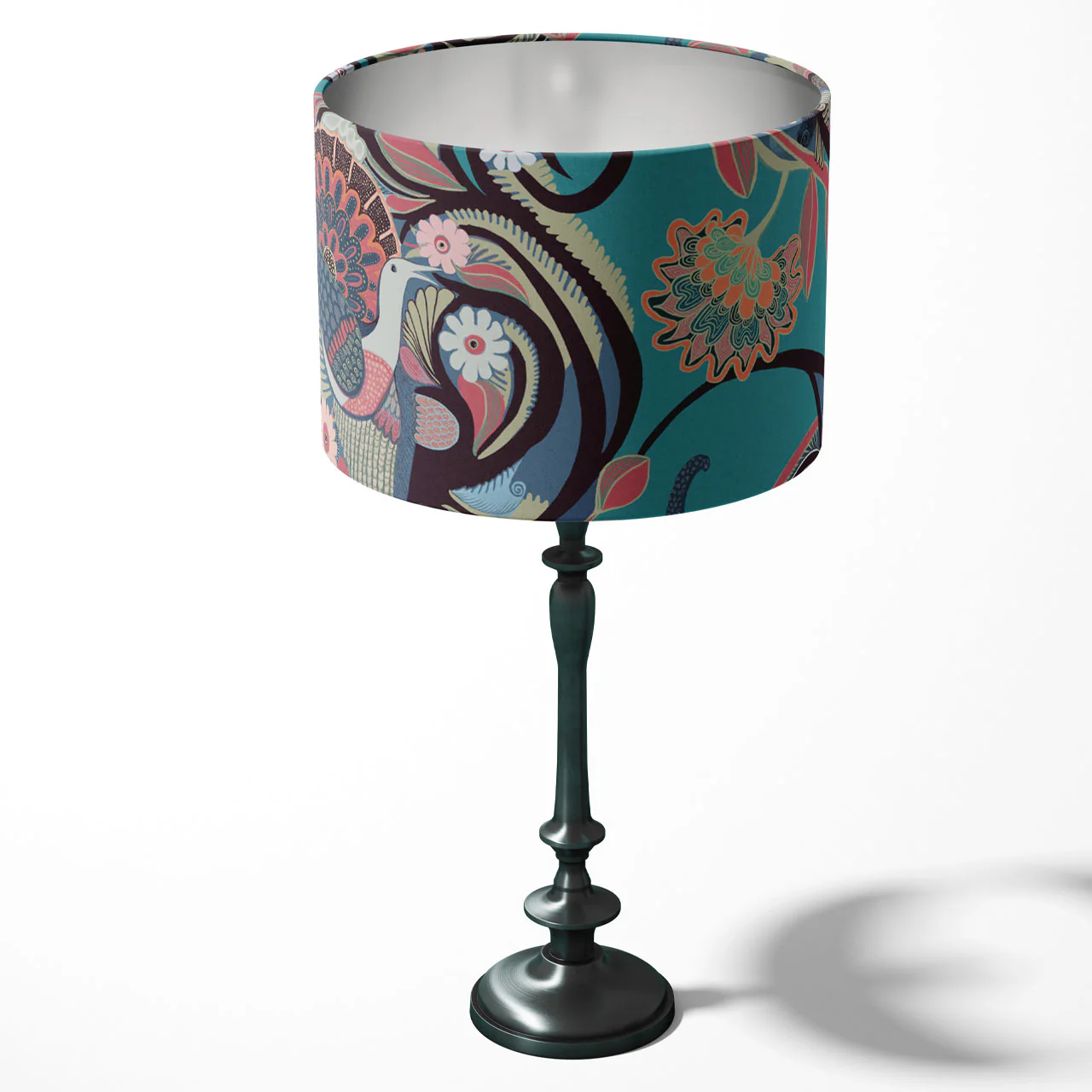 Phoenix Turquoise Drum Lampshade - Image 4