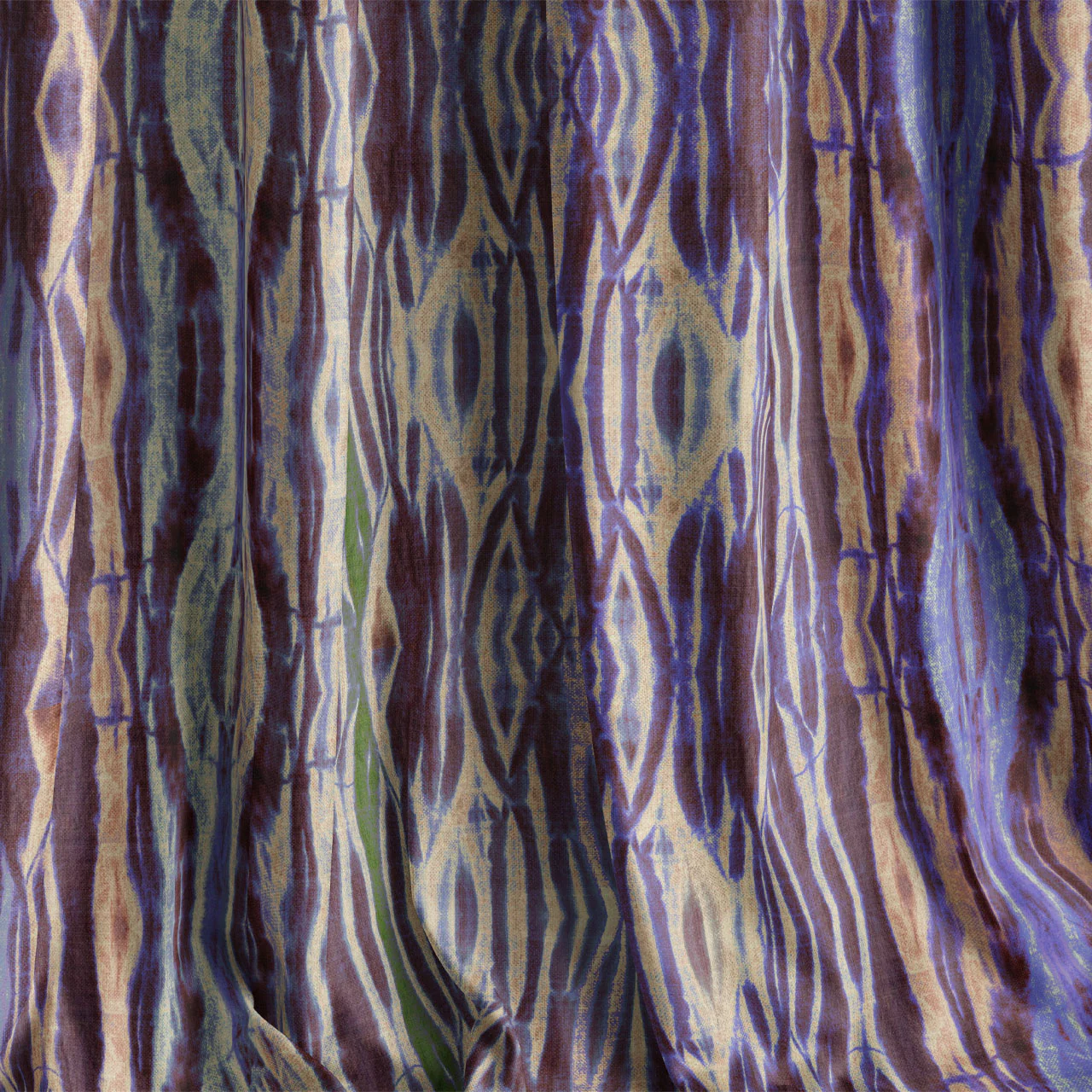 Plum Arashi Velvet Fabric Sample - Image 2