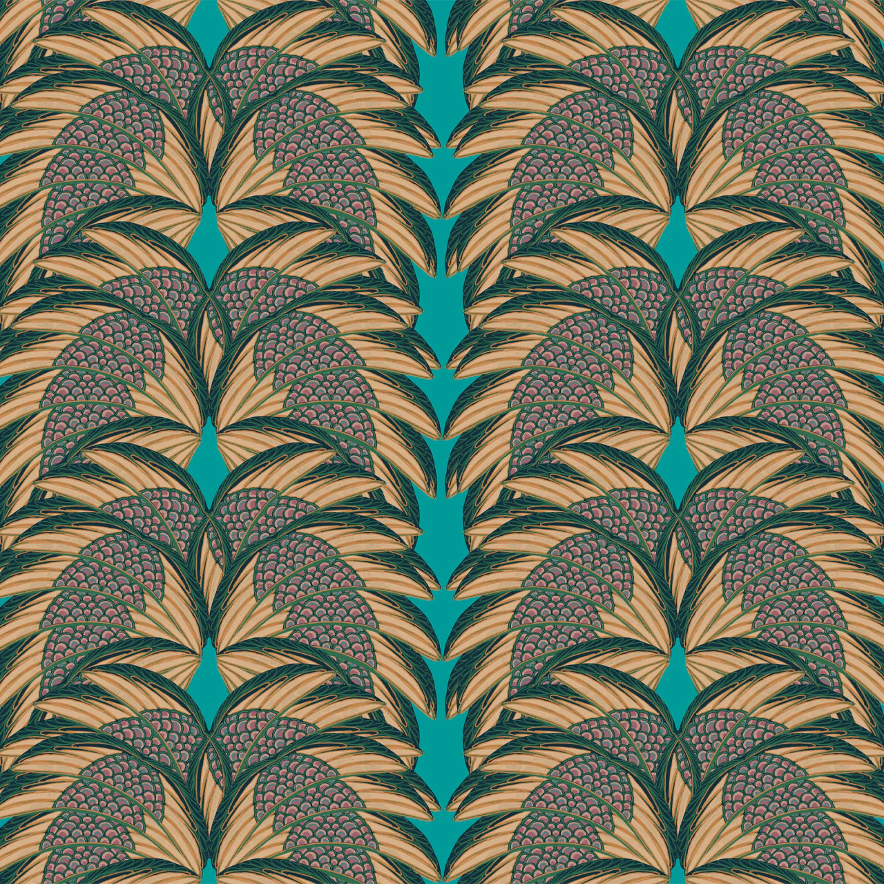 Plume Aqua Drum Lampshade - Image 5