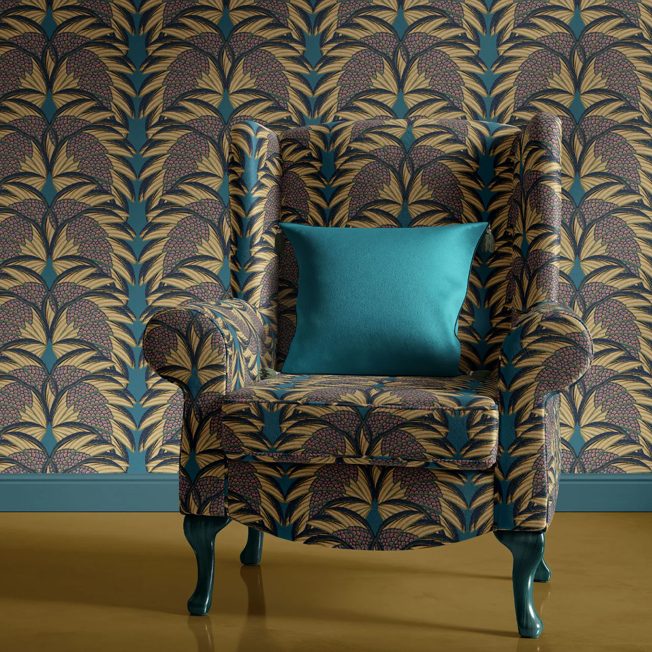 Plume Indigo Wallpaper - Image 4