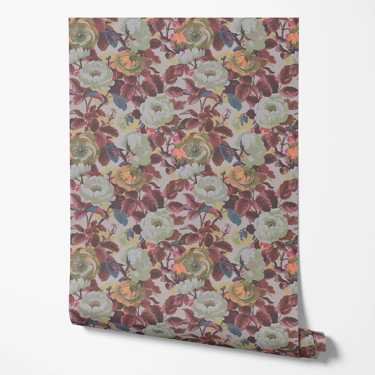 Rococo Roses Claret Wallpaper - Image 5
