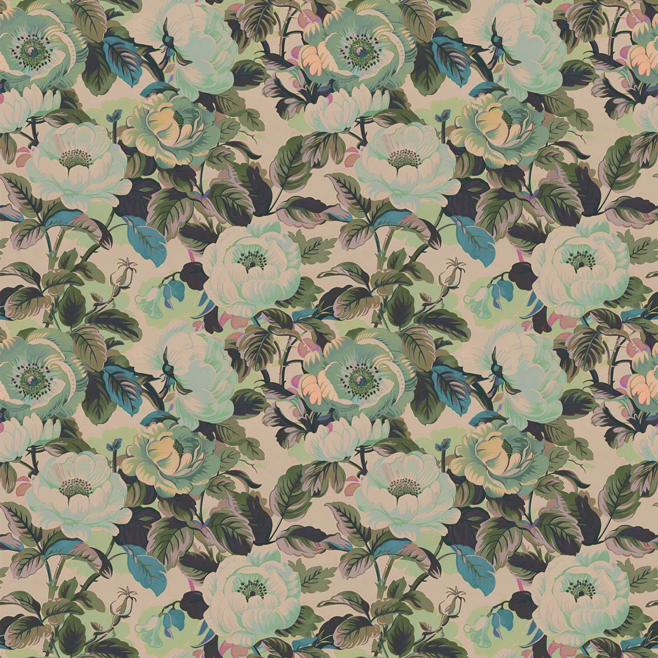Rococo Roses Sage Wallpaper - Image 4