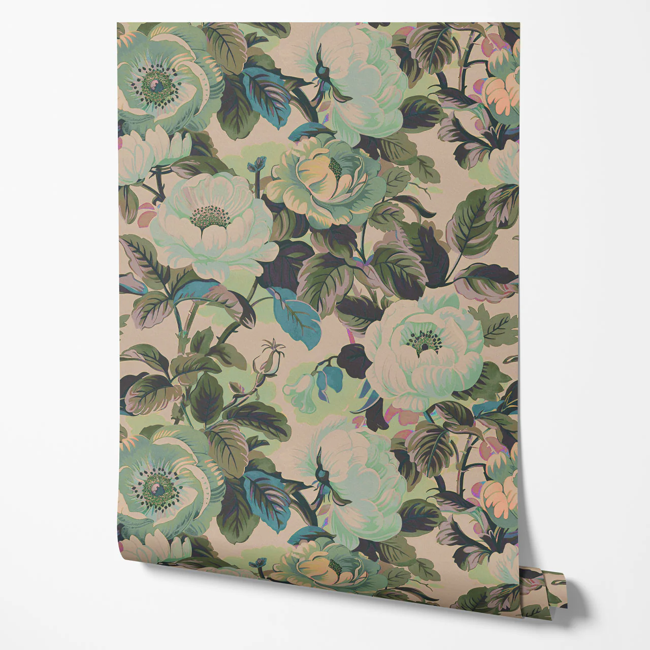 Rococo Roses Sage Wallpaper - Image 3