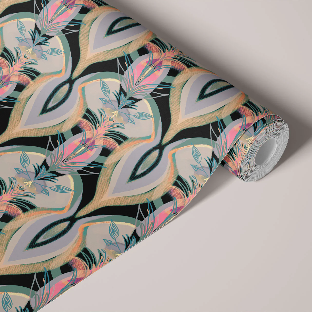 Soltar Ink and Pink Wallpaper Sample - Image 6