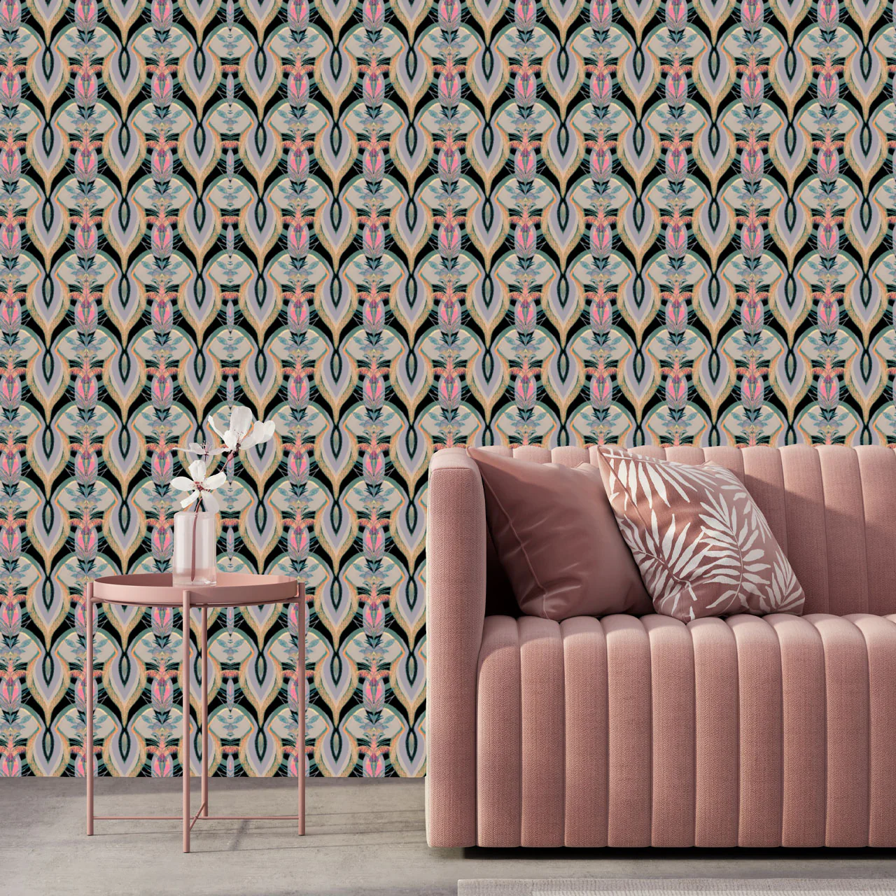 Soltar Ink and Pink Wallpaper Sample - Image 8