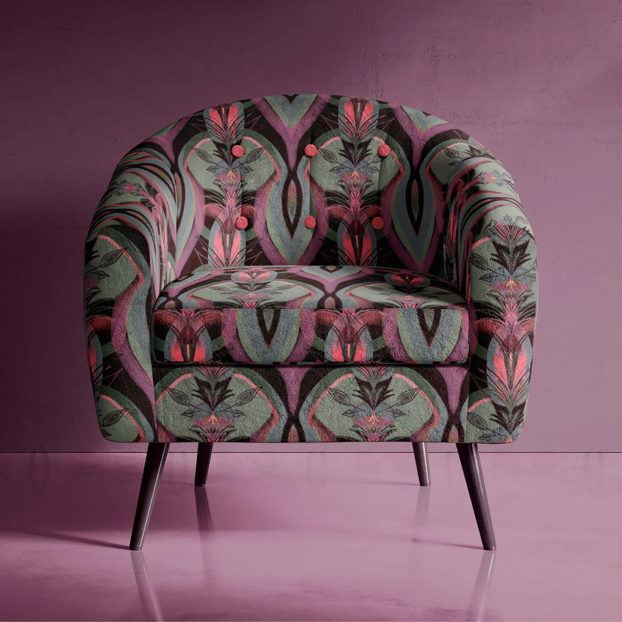 Soltar Raspberry Velvet Fabric Sample - Image 2